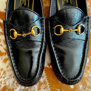Gucci 1953 Horsebit Black Patent Leather Loafers size 39
